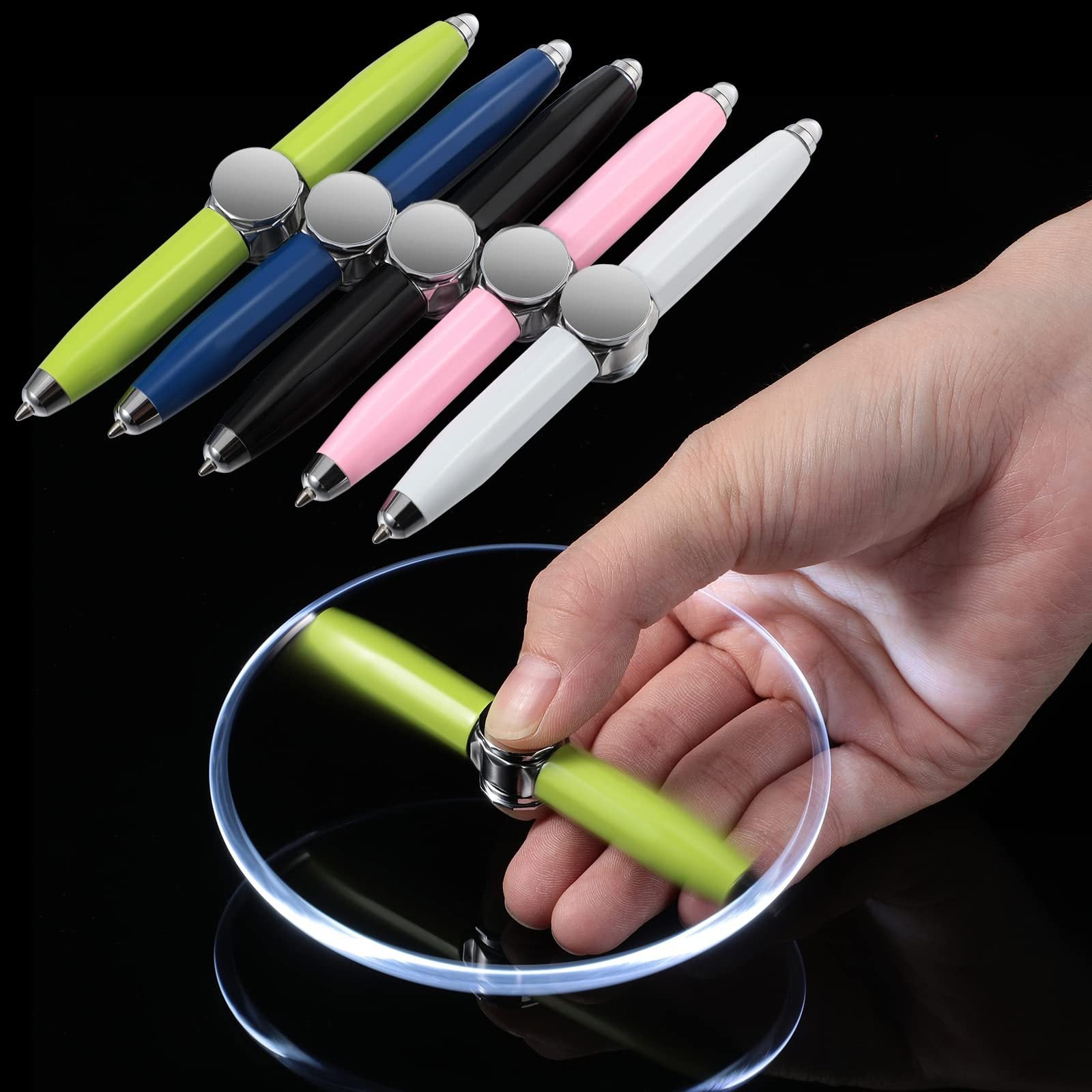 Multi-Function LED Spinner Pen